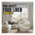 thumbnail image 4 of TiaGOC Faux Linen Room Darkening Curtains - 108 Inches Long Luxury Linen Curtains for Bedroom & Living Room (1 Panel), 50W X 108L, Birch, 4 of 9