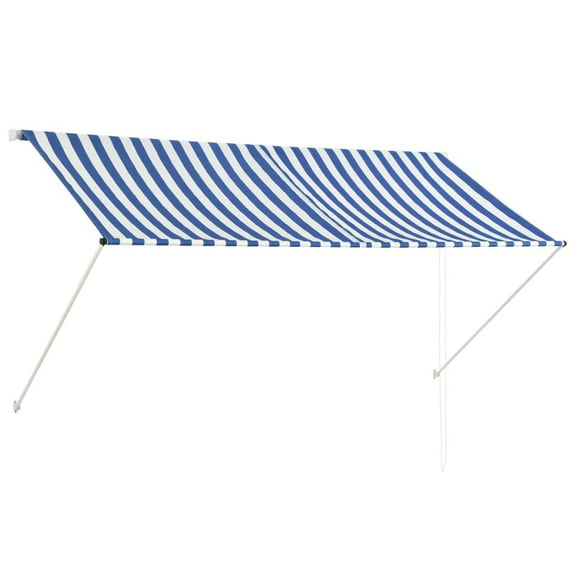 vidaXL Retractable Awning with Bradde Chain Sunshade Shelter for Patio Outdoor