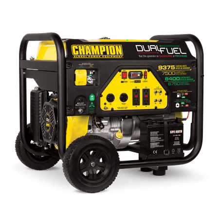 Champion 100165 7500-Watt Dual Fuel Portable Generator with Electric