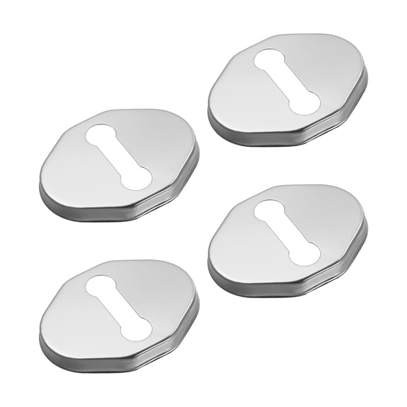 Unique Bargains 4 Pcs Car Door Latch Lock Cover Lock Protector for Mazda 6 MX-5 2009-2020 Stainless Steel Silver Tone