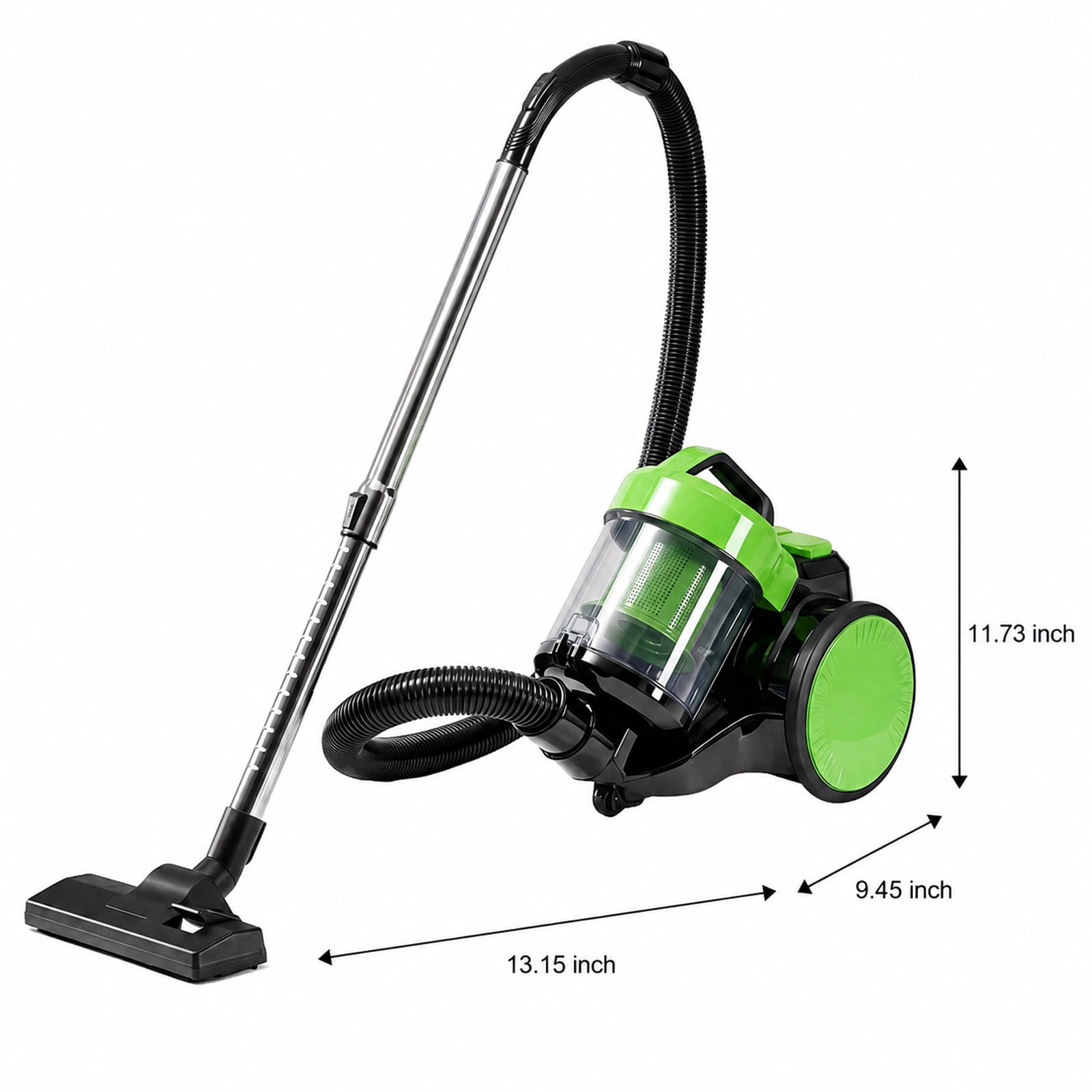 Alvantor Household Portable Vacuum Cleaner, 16Kpa Bagless Canister Cleaner, Lightweight Powerful Vacuum for Carpets and Hard Floors, 1.8L, with Washable HEPA Filter, Auto-Rewind