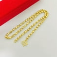 thumbnail image 6 of QQTDFG 24K Yellow Gold Plated 3 Wheat Beads Matte Twisted Chains Necklace for Men Women-default, 6 of 6