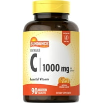 Chewable Vitamin C 1000mg | 90 Tablets | Essential Vitamin Supplement | Orange Flavor | by Sundance