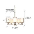 thumbnail image 4 of Design House 567198 Oslo Traditional 5-Light Dimmable Chandelier w/ Double Glass Shades Satin Nickel, 4 of 10