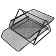 thumbnail image 5 of TUIBELYN 1pc Desk Organizer 2-Tier Stackable Document Tray File Holder File Storage Tray (Black), 5 of 8