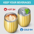 thumbnail image 4 of Modern 12oz Stainless Steel Insulated Wine Tumbler with Lid and Straw – Double Wall Vacuum Mug for Hot & Cold Drinks, 304 Steel Interior, Sweat-Free Design, 4 of 5