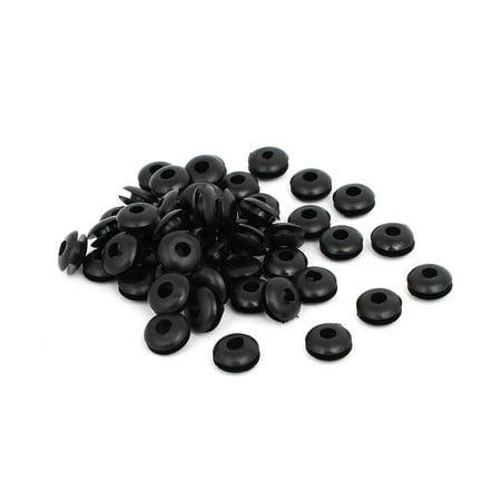 

Double Sides Rubber Ring Sealing Grommet Wire Gasket Black 4mm Inner Dia 50pcs
