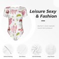 thumbnail image 6 of Daiia Cow And Pig print Women's Crew Neck Short Sleeve Bodysuit Fashion Tops Fit Casual Basic Extender Bodysuit-XX-Large, 6 of 9