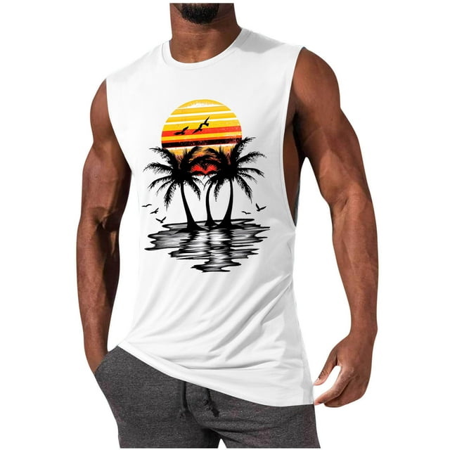 Camiseta sin mangas de cuello redondo para hombre, jersey deportivo de alta elasticidad, cuello redondo, sin mangas, ropa deportiva para hombre musculoso, camiseta sin mangas de algodón para hombre