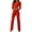 Red, variant on Joernso Women Jumpsuit V Neck High Waist Polyester Long Pants Office Romper for Daily Wear