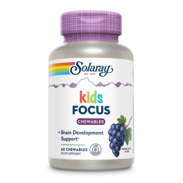 Solaray Focus for Children Grape 60 Chewables