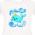 thumbnail image 4 of Inktastic Cute and Playful Narwhal Boys or Girls Long Sleeve Baby Bodysuit, 4 of 5