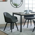 thumbnail image 2 of Pemberly Row Metal Upholstered Swivel Accent Arm Chair in Charcoal, 2 of 11