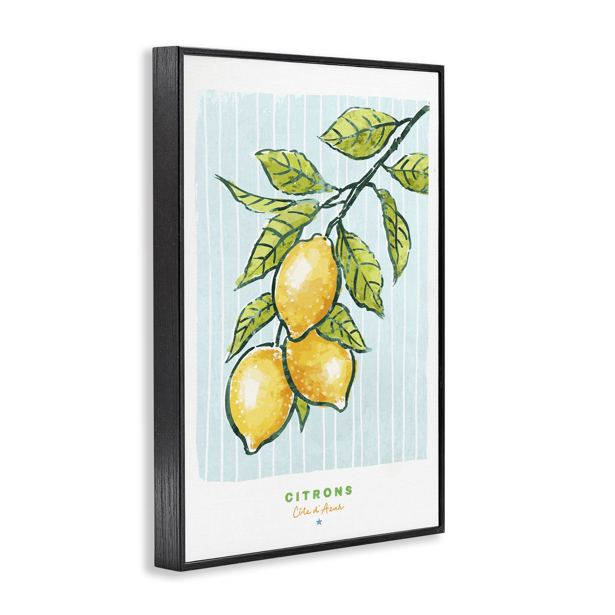 Stupell Industries Modern Bistro Lemons Black Framed Giclee Art, design by Chad Barrett