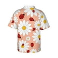 thumbnail image 3 of Kll Men'S Hawaiian Shirt Short Sleeve Button Down Beach Shirts-Daisy And Ladybug, 3 of 8