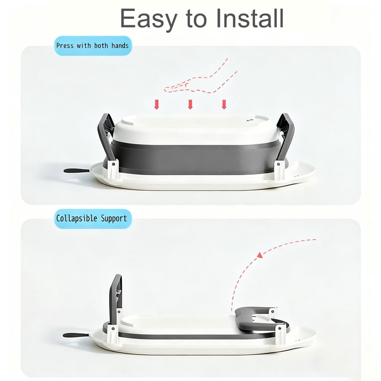 Oioane Collapsible Baby Bath Tub with Thermometer photo 4