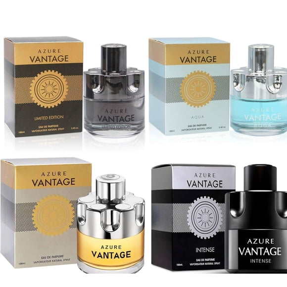 Set de regalo de colonia para hombre AMOUVOA de 4 unidades, vainilla y cuero