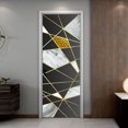 thumbnail image 1 of Pegatinas de puerta autoadhesivas 3D con textura de mármol geométrico, papel tapiz fotográfico, pegatinas de pared para sala de estar, dormitorio, mural de joyas, 1 of 5