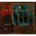thumbnail image 2 of Stanislaw Zukowski 22x20 Black Ornate Framed Double Matted Museum Art Print Titled: Midnight (1922), 2 of 5