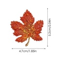 thumbnail image 4 of Womenâs Fashion Brooch - Vintage Maple Leaf Flower Pin with Orange Red Yellow Rhinestones, Alloy Micro Pave Autumn Party Wedding Jewelry Gift, 4 of 9