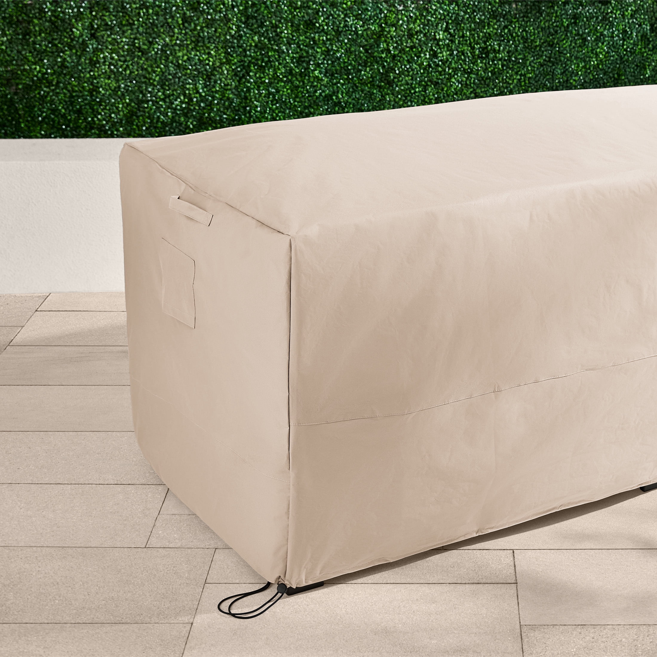 Better Homes & Gardens Bellamy Outdoor Sofa, Dark Brown Wicker with Cream Cushions