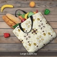 thumbnail image 5 of Honeii Sweet Bee Print Tote Bag, Reusable Grocery Shopping Bag,Shoulder Bag with Inner Pocket, 5 of 7
