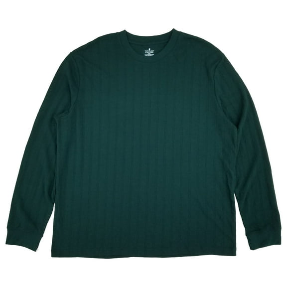 Stafford Mens Pine Grove Green Long Sleeve Crew Neck Drop Needle Shirt XXL