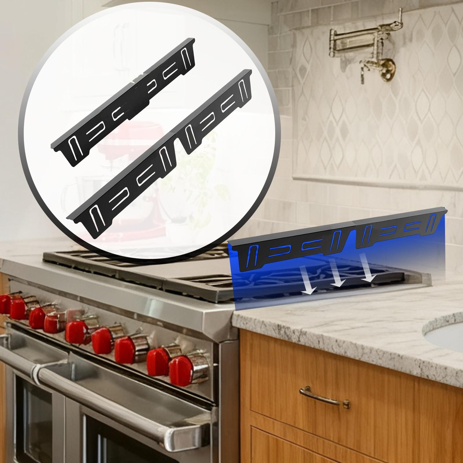 2 Pcs Gap Fillers Between Counter and Stovetop Stainless Steel Flexible Seam Covers Heat Resistant for Kitchen Use