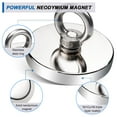thumbnail image 2 of DIYMAG Super Strong Neodymium Fishing Magnets, 1500 lbs(680 KG) Pulling Force Rare Earth Magnet with Countersunk Hole Eyebolt Diameter 4.75 inch(120mm) for Retrieving in River and Magnetic Fishing, 2 of 7