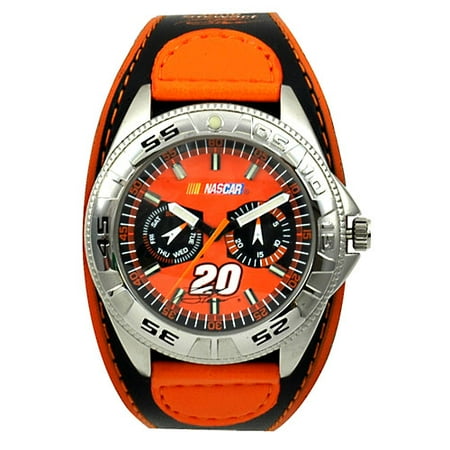 NASCAR Tony Stewart Men's Multifunction Water Resistant Sport Watch, Orange Dial