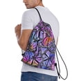 thumbnail image 3 of Kdxio Watercolor Butterflies Print Drawstring Backpack Bag,Waterproof Draw String Back Sack, Gym Drawstring Bags Swim Bag For Unisex, 3 of 9
