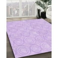 thumbnail image 3 of Ahgly Company Machine Washable Indoor Round Transitional Bright Lilac Purple Area Rugs, 3' Round, 3 of 7