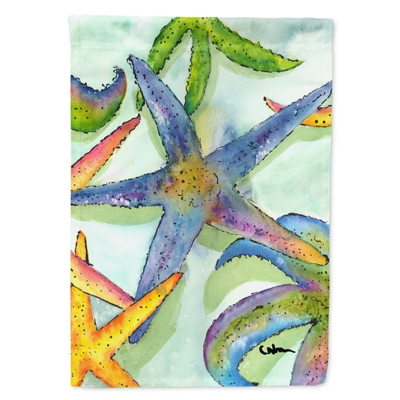 Carolines Treasures 8542-FLAG-PARENT Starfish  Flag  multicolor