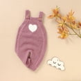 thumbnail image 4 of Generic Kids Loose it Sweaters Baby Knit Romper Cotton Sleeveless Boy Girl Sweater Clothes Heart Pattern Jumpsuit Outfits for Cute Fashion Soft Comfortable Pullover(3-6 Months,Pink), 4 of 9