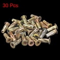 thumbnail image 3 of Unique Bargains Multi-Grip Rivet-Nut, M5 Pre-Bulbed Shank Carbon Steel Color-Zinc-Plated Flat Head Threaded Insert Nut 30 Pcs, 3 of 5