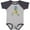 Baseball Heather and Navy, variant on Inktastic Down Syndrome Awareness Blue and Yellow Hearts Ribbon Boys or Girls Baby Bodysuit