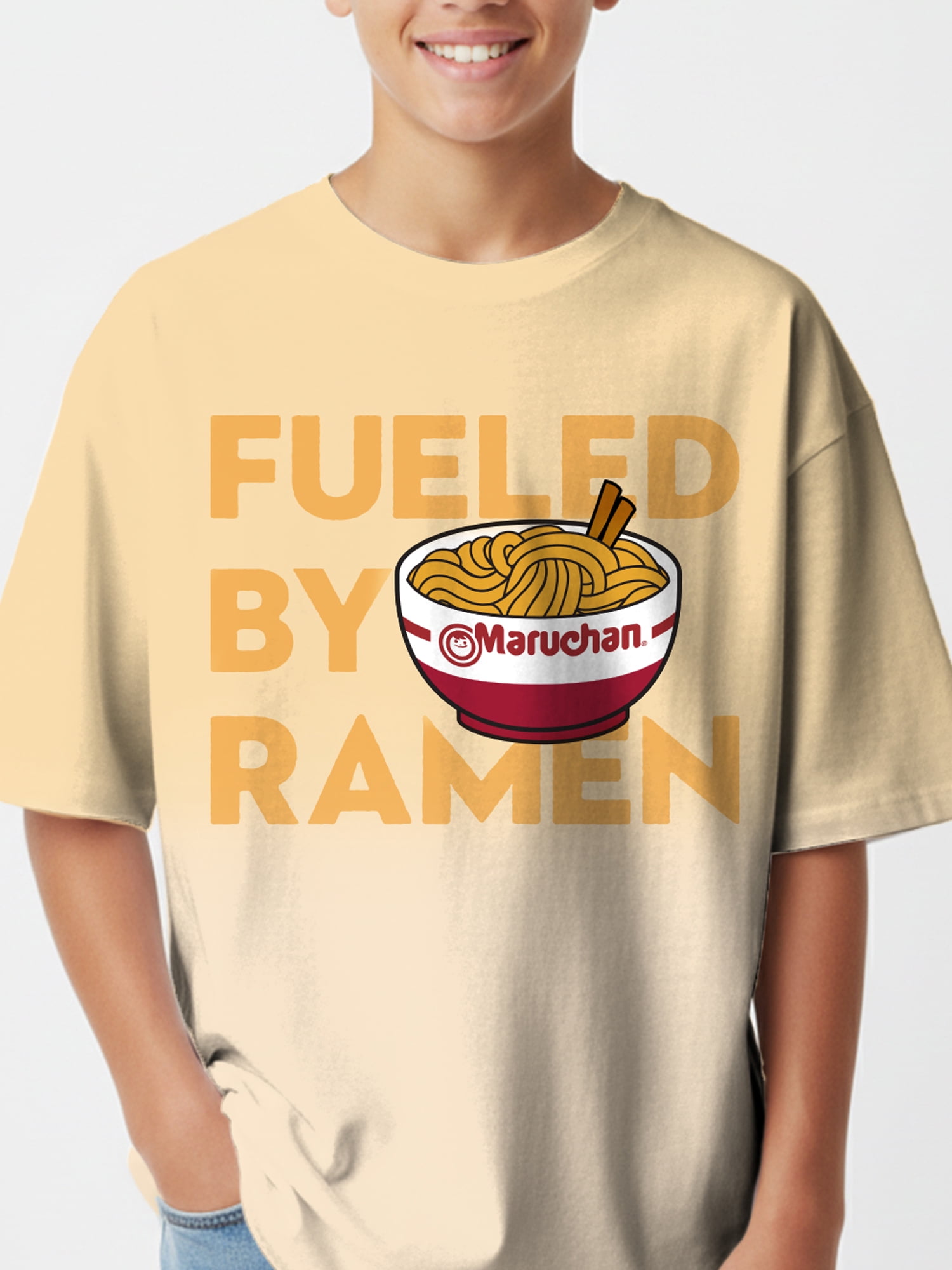 Maruchan Boys Oversized Dip Dye Graphic Tee, Sizes 4-18