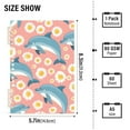 thumbnail image 3 of Dolphin Cartoons and Daisy Flower Ring Binder Notebook Journey Note Diary College Ruled Spiral Notebook Study Loose Leaf Paper A5 60 Pages, 3 of 8