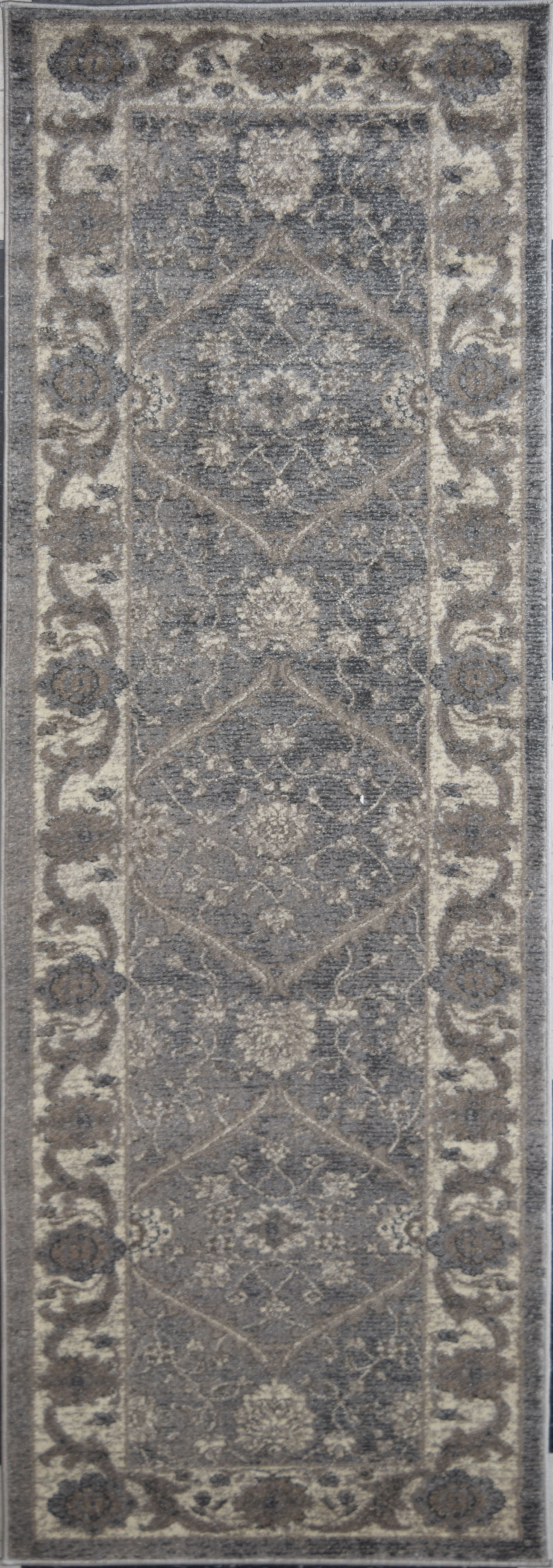 Rugs America Estelle Collection grey Ivory ET100A Transitional Oriental Area Rug 5'3" x 7'6"