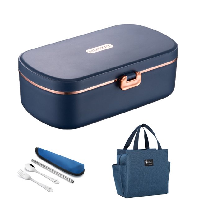 220V 110V EU US Plug Electric Heated Lunch Box Heater Stainless Steel Student Office Home Food Warmer Heating Container Set
