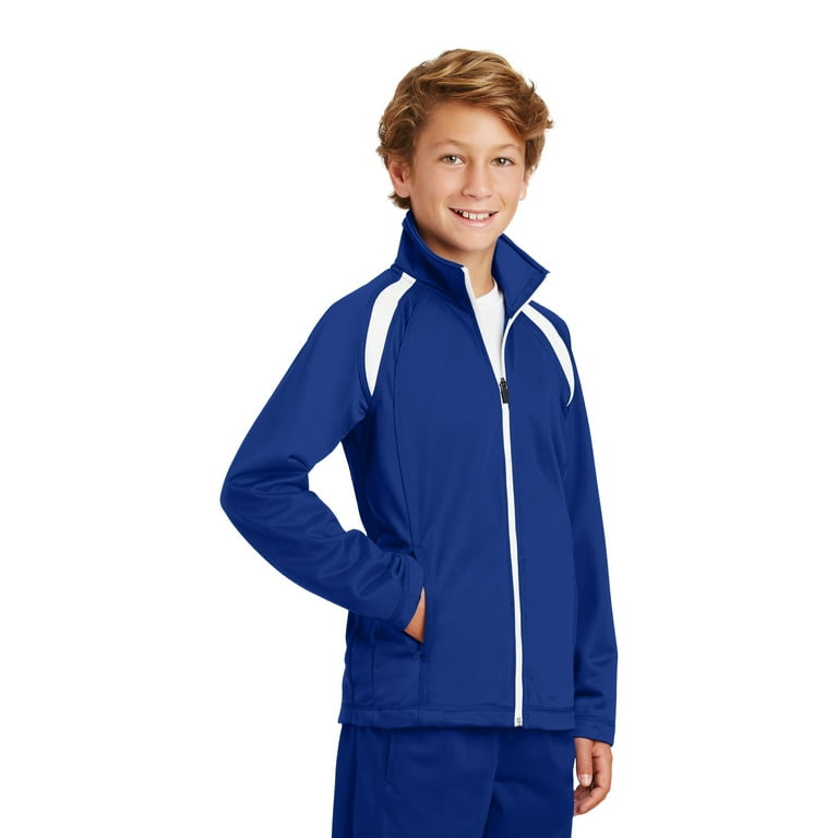 Sport-Tek YST90 Kids Tricot Track Jacket - Walmart.com