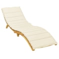 thumbnail image 4 of vidaXL Sun Lounger with Wine Red Cushion Solid Teak Wood, 4 of 5