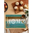 thumbnail image 2 of Brown Turquoise Placemats Set of 4 Wood Grain Farmhouse Vintage HOME Heat Insulation Washable Place Mats, Rustic Non-Slip Table Mats for Dining Table Party Kitchen Decor,13x19 Inch, 2 of 4