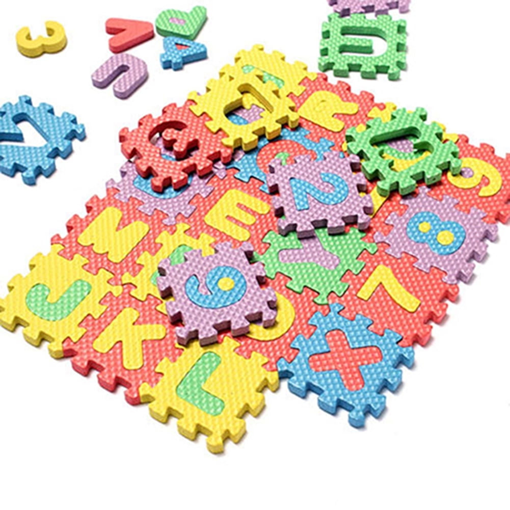 36Pcs Kids Baby Foam Alphabet Number Puzzle Educational Children Play Mat Toy R3 