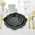 thumbnail image 4 of 100 PCS Black Disposable Plates for 50 Guests, Scalloped Plastic Plates Include 50 Dinner Plates and 50 Dessert Plates for Party, Wedding, Graduation and Father's Day, 4 of 14