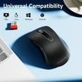 thumbnail image 5 of Wireless Mouse, 2.4GHz with USB Mini Receiver, 1200 DPI Optical Tracking, Ambidextrous for Laptop, PC, Computer, Chromebook, Notebook, 5 Buttons- Black Pearl, 5 of 10