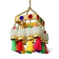 thumbnail image 3 of Square Centre Hanging Wall Roof Ceiling Hanging Jhoomar Colorful Mogra Hangings Decorative Ornament Party Home Décor for Christmas Decorations New year Gifts Wedding Festivities Gifting, 3 of 4