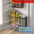thumbnail image 6 of Artrylin Magnetic Basket Kitchen Refrigerator Organizer Foil and Plastic Wrap Organizer for Fridge Heavy Duty Metal Storage (10.25"L x 3.2"W x 6"H, White), 6 of 7
