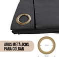 thumbnail image 3 of Cortinas Black Out Lisa Gris Oxford con Argollas 2.20 X 2.75 Castelog C8072, 3 of 6