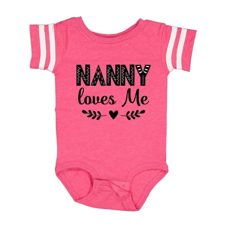 

Inktastic My Nanny Loves Me Grandchild Gift Baby Boy or Baby Girl Bodysuit